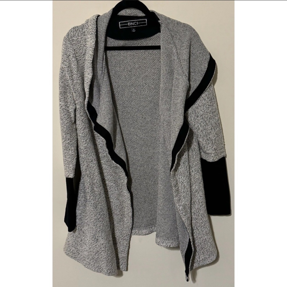 BNCI by Blanc Noir Women’s Size XL Cardigan Open Front Gray